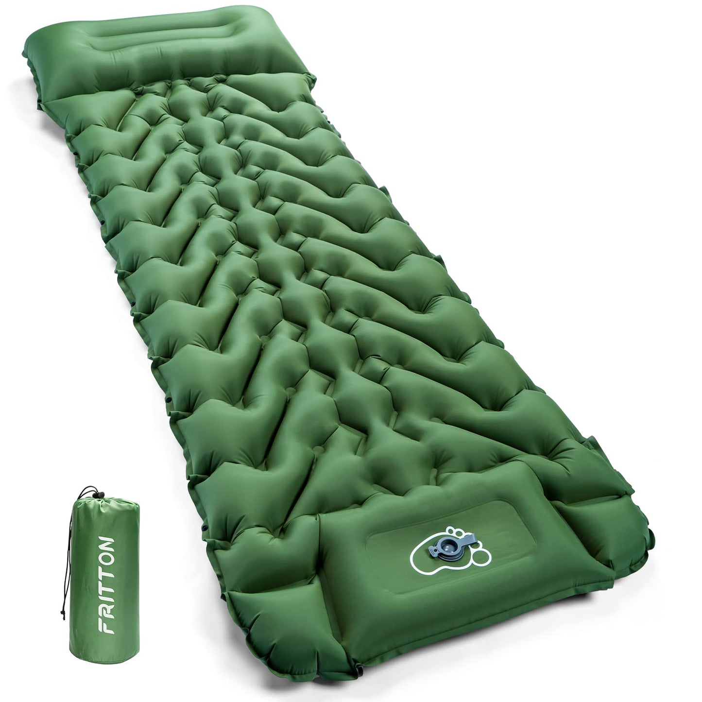 FRITTON Sleeping Pad Inflatable Sleeping Mat with Pillow