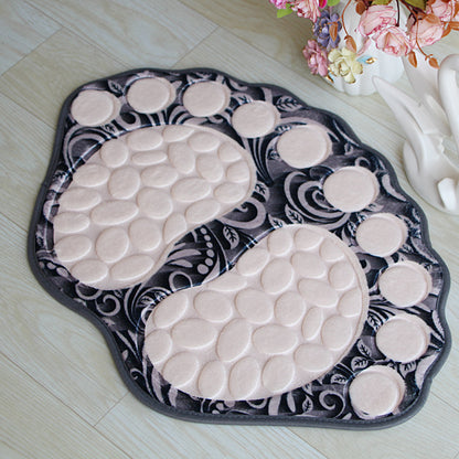 Cobblestone Patterned Non-Slip Bathroom Rug 39x59CM