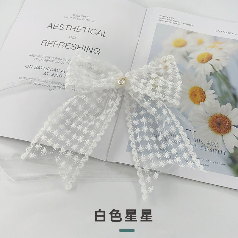 2023 New French Lace Curtain Tiebacks with Bow