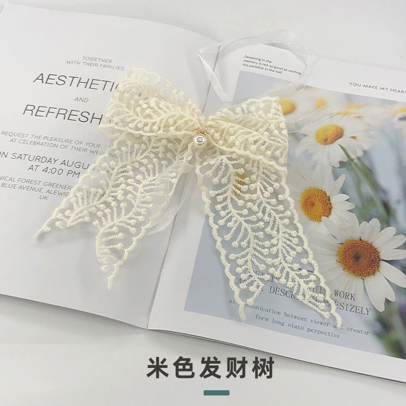 2023 New French Lace Curtain Tiebacks with Bow