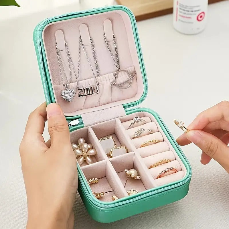 Portable Jewelry Box for Earrings and Necklaces