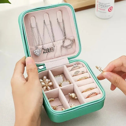 Portable Jewelry Box for Earrings and Necklaces