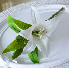 Artificial Lily Flower Arrangement for Home Decor (Single)