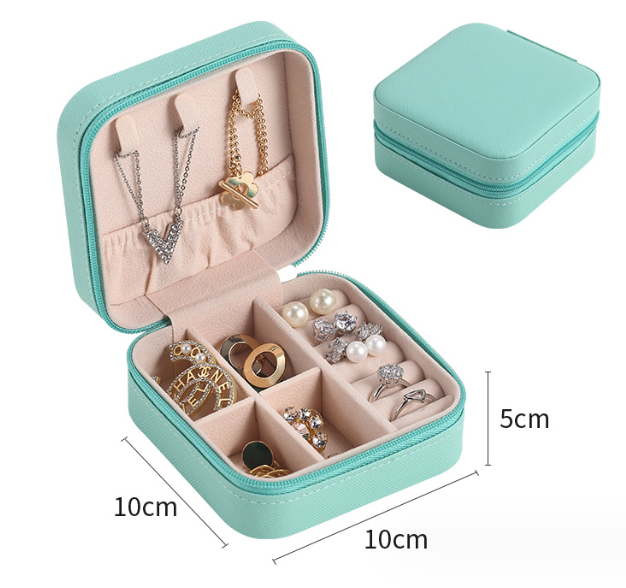 Portable Jewelry Box for Earrings and Necklaces