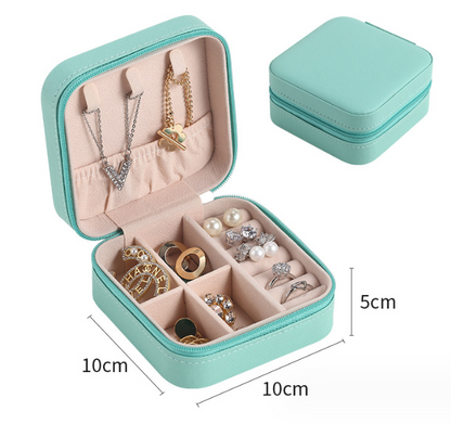 Portable Jewelry Box for Earrings and Necklaces