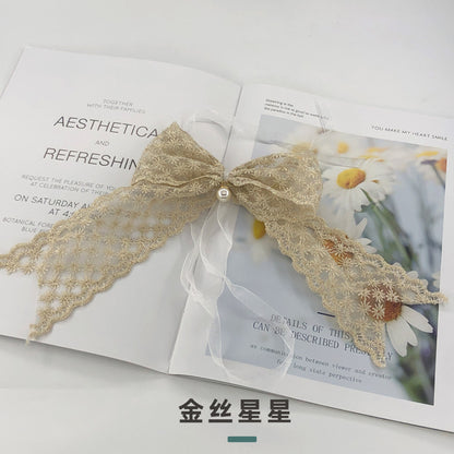 2023 New French Lace Curtain Tiebacks with Bow