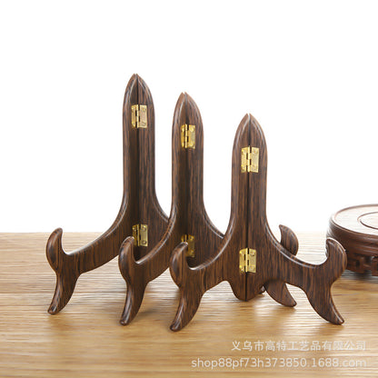 Tea Cake Display Stand with Wooden Finish for Home Use