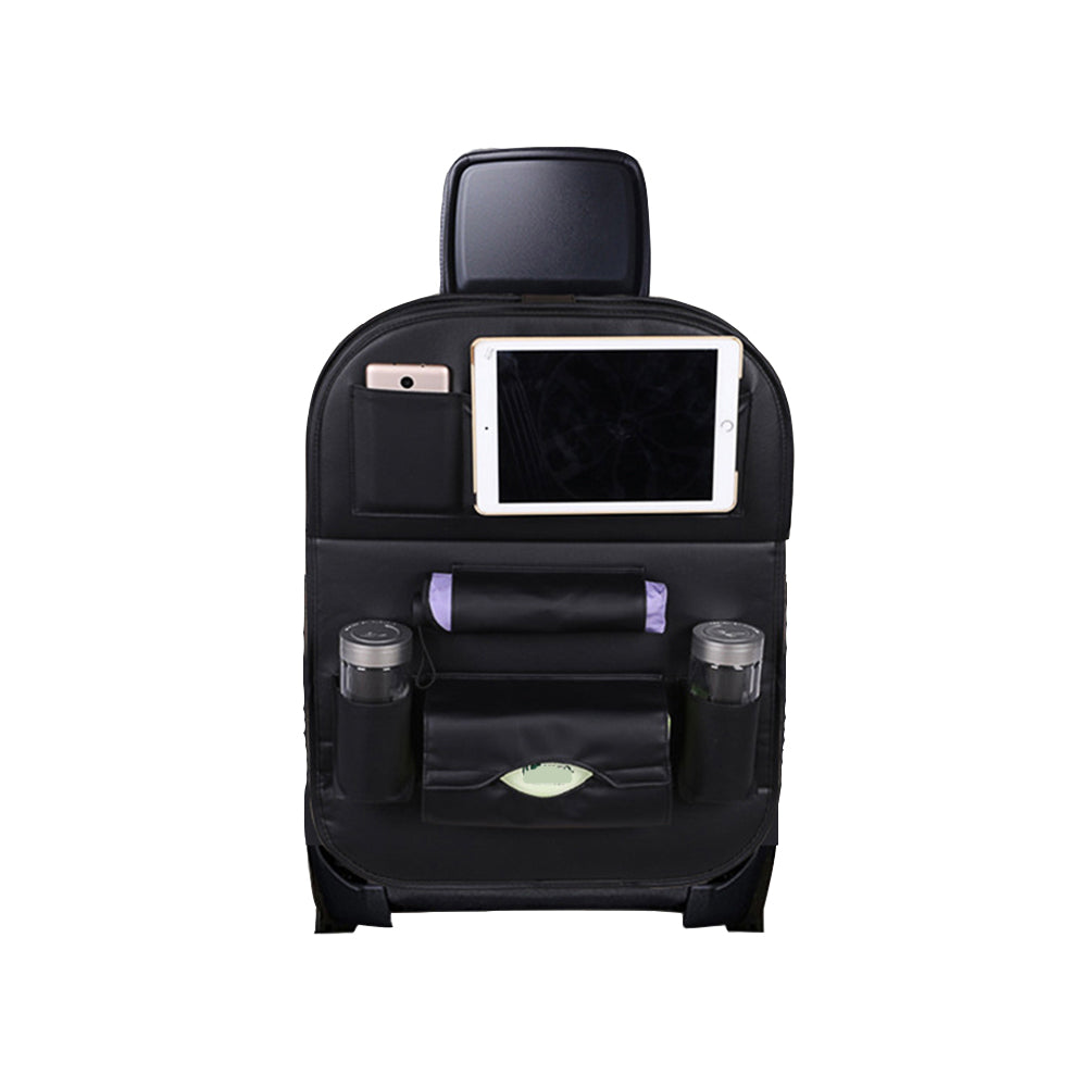 Leather Car Seat Organiser with Tray