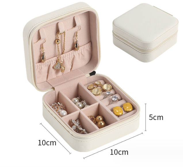 Portable Jewelry Box for Earrings and Necklaces
