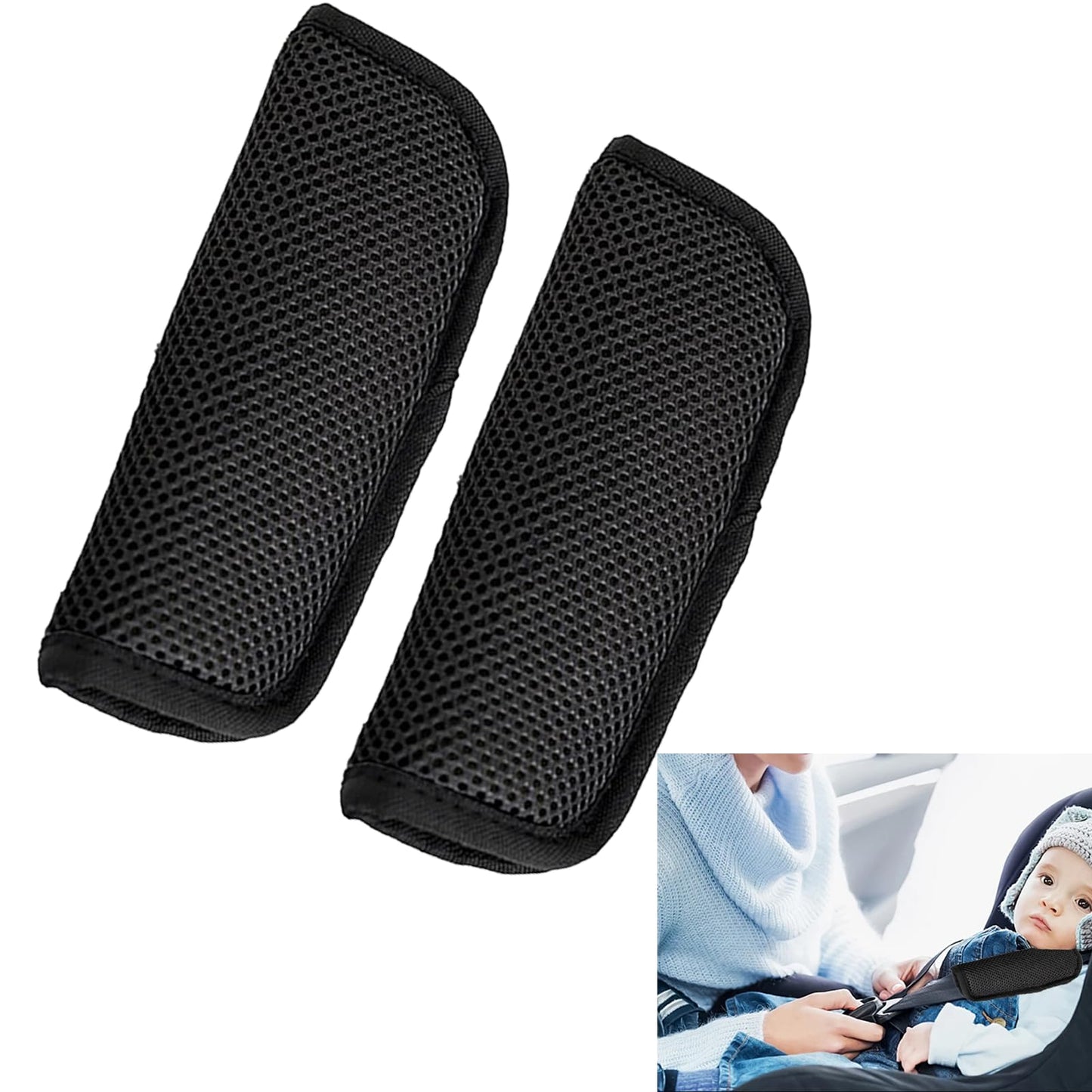2 Pack Car Seat Strap CoversComfortable Car Seat Straps Shoulder for KidsUniversal Car Belt Strap Covers for Newborns Infants KidsSeatbelt Holder Pad for Car
