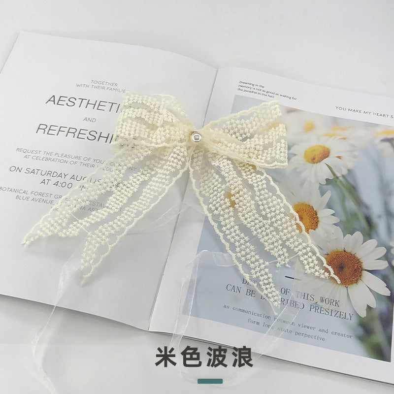 2023 New French Lace Curtain Tiebacks with Bow