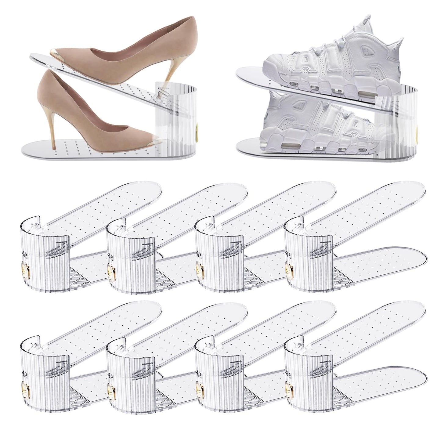 Adjustable Double-Layer Shoe Organiser