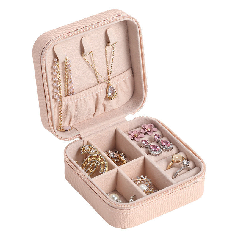 Portable Jewelry Box for Earrings and Necklaces