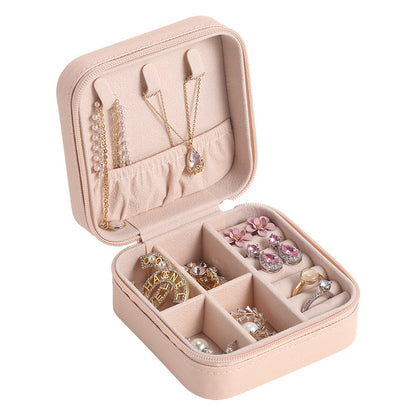 Portable Jewelry Box for Earrings and Necklaces