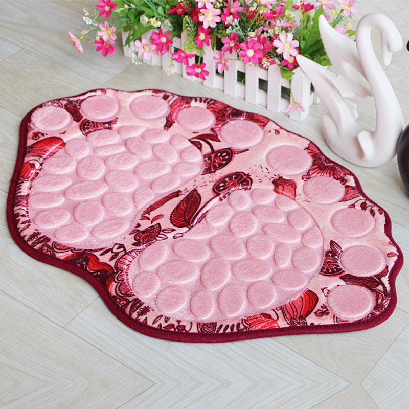 Cobblestone Patterned Non-Slip Bathroom Rug 39x59CM