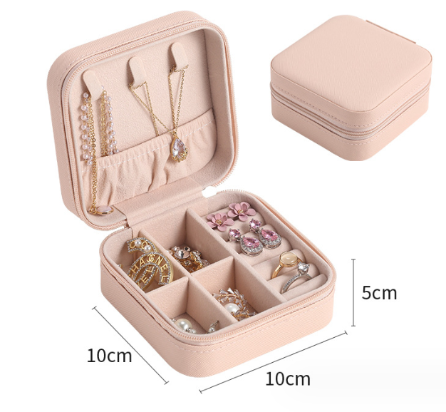 Portable Jewelry Box for Earrings and Necklaces