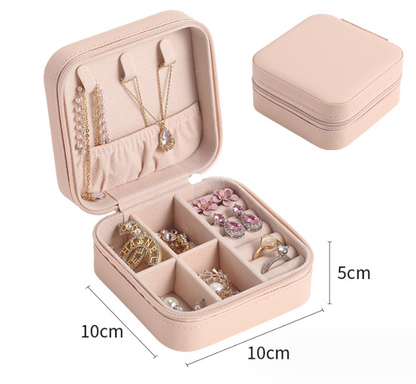 Portable Jewelry Box for Earrings and Necklaces