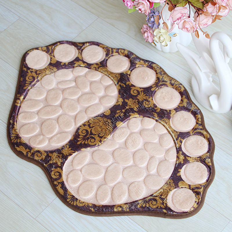 Cobblestone Patterned Non-Slip Bathroom Rug 39x59CM